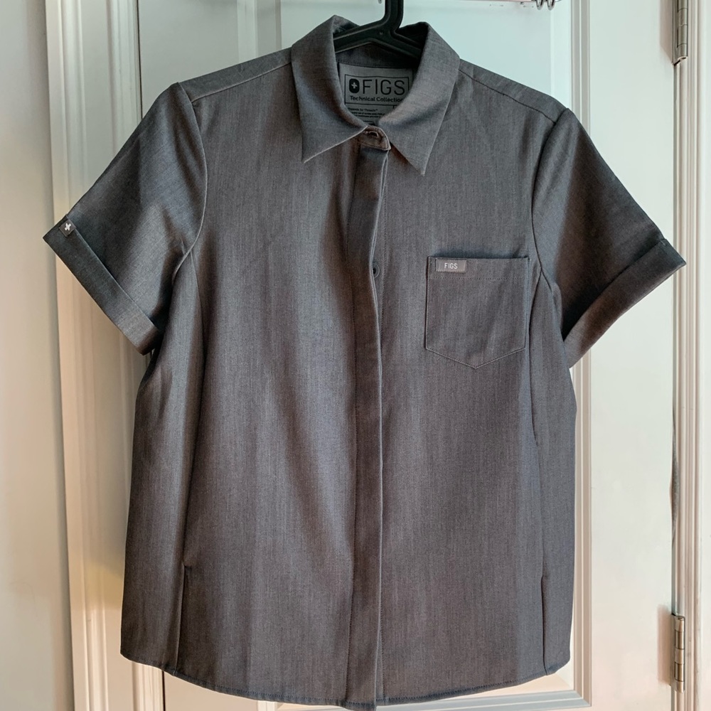 Figs Granite Hanoi - Popover scrub top - XSMALL